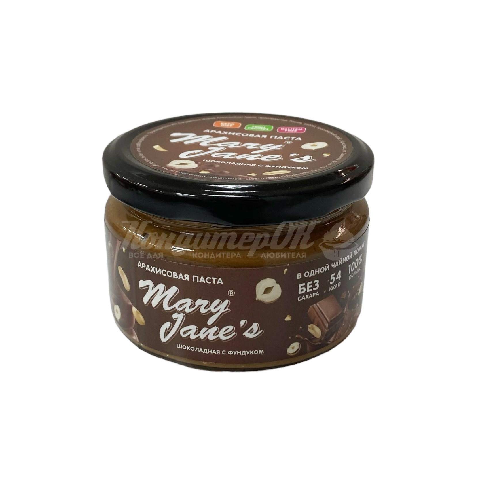 Паста арахисовая Mary Jane's шоколадная с фундуком 200 г